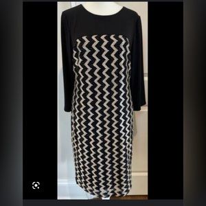 Chicos holiday black and gold dress
